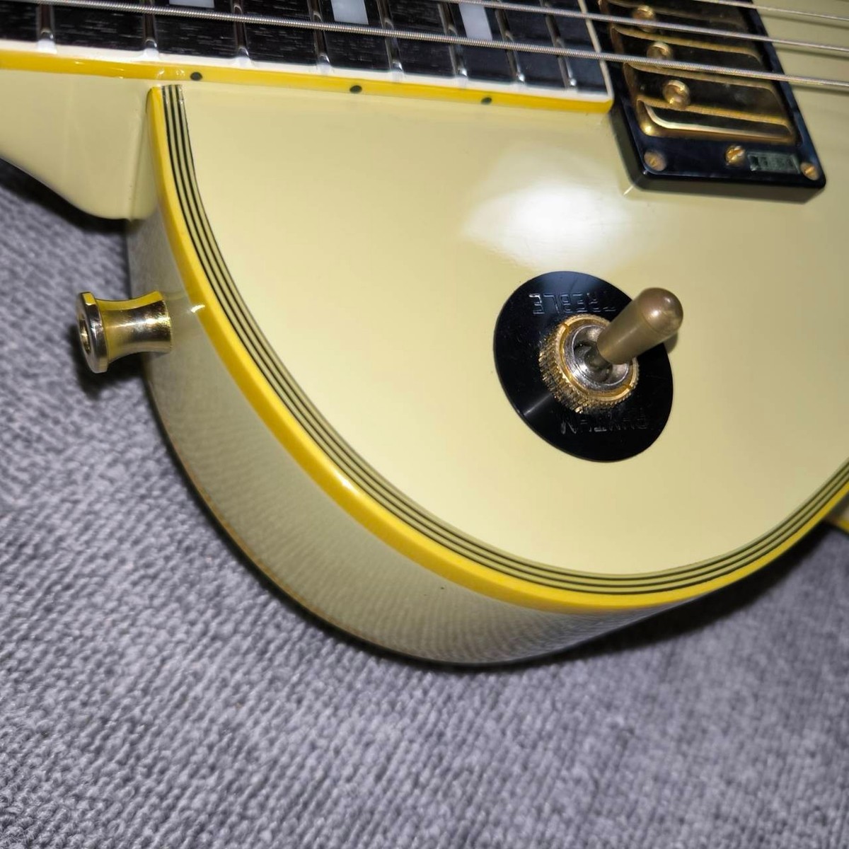 Burny Les Paul Custom Lightning Bolt Inlay Electric Guitar Randy