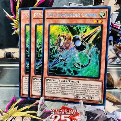 3x Yugioh Playset PSY-Framegear Gamma RA05-EN006 Secret Rare 1st Ed Near Mint