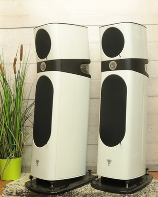 2x Focal Sopra N2 Lautsprecher, weiß, TOP-Zustand! Floorstanding speakers white.