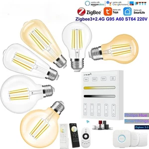  LED Bulb E27 220V 7W G95 A60 ST64 Smart Dimmable 2.4G RF White 