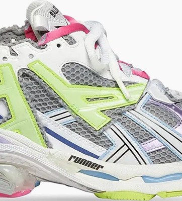 Balenciaga Runner Unisex Low Top Mesh Lace-Up Athletic Sneakers Multicolor