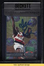 BAS 1997-98 Metal Universe Isaiah Rider #36 Seal of Authenticity Auto READ 3c7