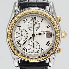 Orologio Uomo Louis Erard Automatico Quadrante Bianco L1-0900 Cronografo Usato