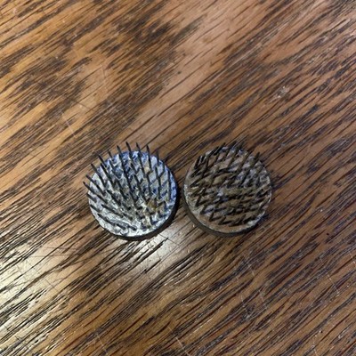 Vintage 2pcs Flower Frog, Round Metal Floral Frogs for Arrangements 3/4 inch