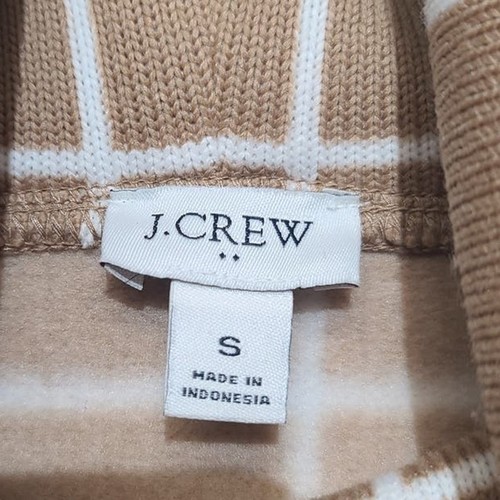 J. Crew Factory Tan Long-Sleeve Funnelneck Fleece Pullover Sweater Size S - Picture 4 of 5