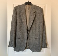 Vintage Men  s Valentino UOMO Virgin Wool  Cashmere Plaid Tweed Blazer Jacket