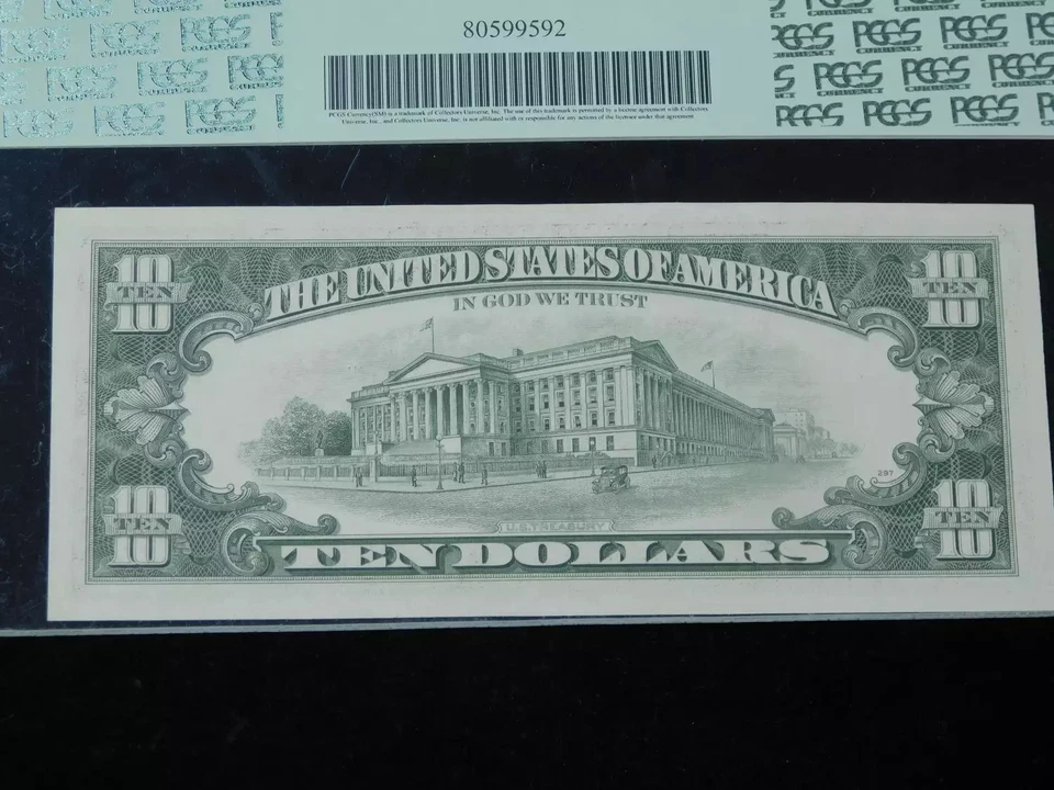 1981 $10 Federal Reserve Note - PCGS 66PPQ Offset Overprint Mint Error - Image 4 of 4