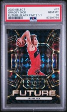 2023 Select Gradey Dick Future Black Finite Prizm 1 of 1 Rookie RC 1/1 PSA 10