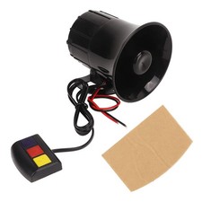 12V 30W 3-Tone Siren, 120dB Loud Sound Electric Horn with Duck, Patrol  Ambu...