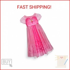 Disney Girls' Princess Fantasy Gown Nightgown, AURORA, 4T