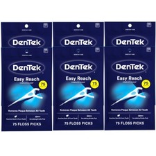 6 Pack Dentek Complete Clean Mouthwash Blast Angled Floss Picks 75 Each