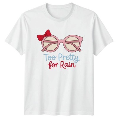 Too Pretty For Rain Damen T-Shirt Coquette Ästhetisch Sommer Geschenk für Sie