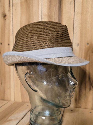 Cappello Fedora MAURICES Verde Menta Marrone Tan Donna Moda Nuovo con etichette - Foto 2 di 4