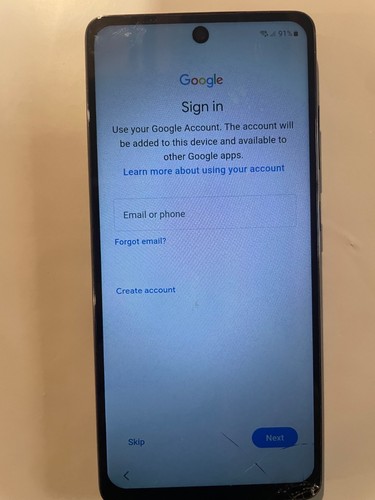 For Parts Samsung Galaxy S20 FE 5G SM-G781U1 128GB Navy Unlocked Parts Cracked