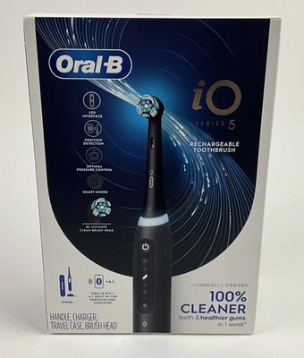Oral-B iO Series 5 Rechargeable Electric Toothbrush Black NEW SEALED