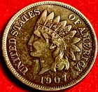 1907 Indian Head Penny Cent VF Very Fine Details Bronze Copper US Coin JC680