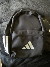 Image of Childrens Small Adidas Backpack School Bag Rucksack Black White Logo