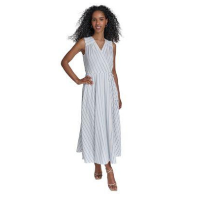 plaid blue and white dress Court Dress
