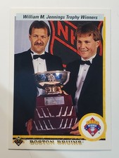 1990-91 Upper Deck #209 William Jennings Trophy/Andy Moog/Reggie Lemelin Bruins