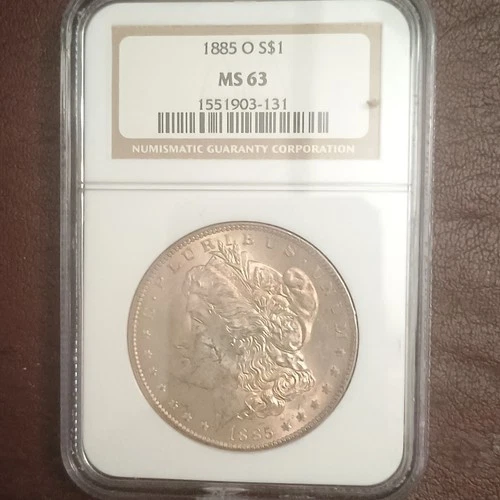 1885 Morgan Dollar New Orleans NGC MS 63 Silver $1 Coin KM#110