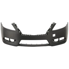 Front Bumper Cover For 2013-2015 Nissan Sentra With Fog Light Holes Primed