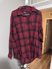 Vintage Polo Ralph Lauren McMeel Flannel Shirt Mens Medium Multicolor Plaid Holi