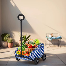 Rolling Cat Carrier Pet Carriage Foldable Small Pet Stroller 4 Wheels Lightweigh