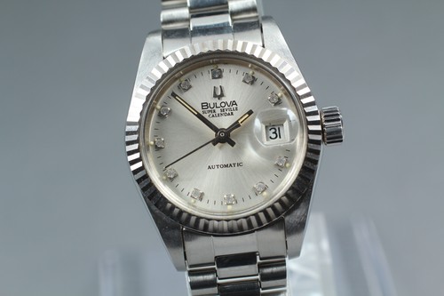 Vintage 1990 [MINT] Bulova Super Seville Calendar 5770126 Automatic Ladies Watch
