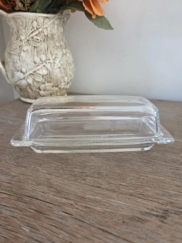 Vintage Pyrex Corning Glass Butter Dish With Lid 73-B