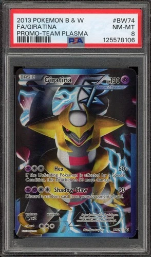 Pokemon Giratina Team Plasma Black Star Full Art Promo BW74 PSA 8