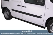 Schwellerrohre SCHWARZ ohne Tritt f&uuml;r Mercedes Citan W415 Edelstahl &Oslash;63mm T&Uuml;V