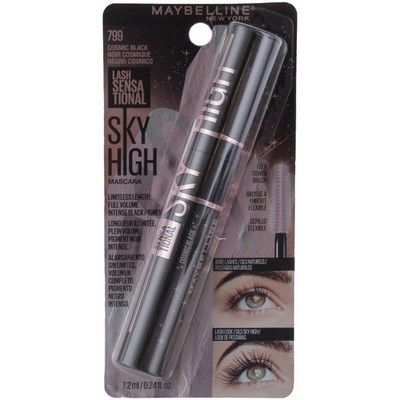 3 Pack Maybelline Lash Sensational Sky High Mascara, Cosmic Black 799, 0.24 f...