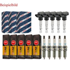 5x BOSCH Zündspule +5x NGK Zündkerze V-Line für Fiat Coupe FA/175 2.0 20V Turbo