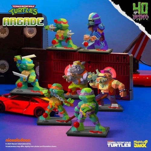 TM PAINT ミニキャンバス2点セット Teenage Mutant Ninja Turtles Arcade Series Mightyjaxx 4-Inch Mini