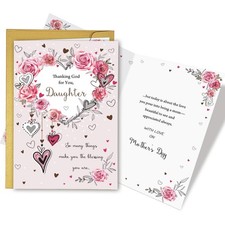 Religious Mother's Day Card for Daughter, Heartfelt Mother's Day Card from Mom