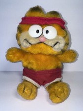 VTG Garfield 1978-1981 Fun Farm Jogging Runner Shorts Headband Plush 8"
