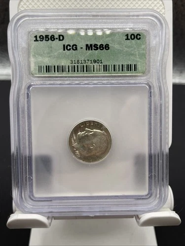 1956 D ICG MS66 Roosevelt Dime #3181371901