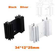 Aluminum Heatsink For IC Chip Heat Sink Cooler Radiator Cooling 34mm 12mm 25mm