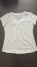 EUC Kuhl Sona White Tshirt Tee Top Women’s Large Short Sleeve