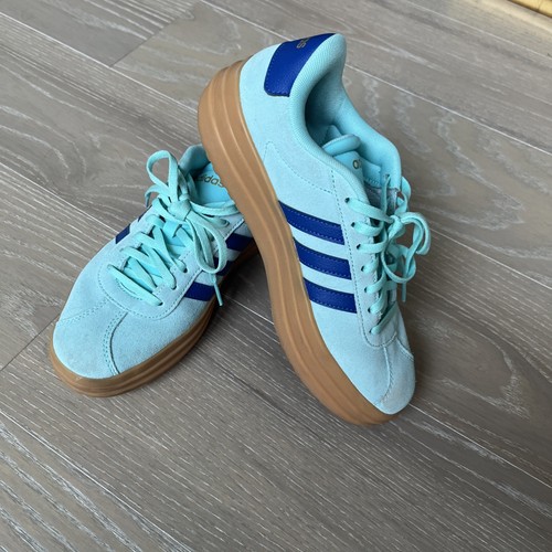 Adidas Samba Platform - Women’s Size 6 - Teal And Blue - Gun Platform Sole