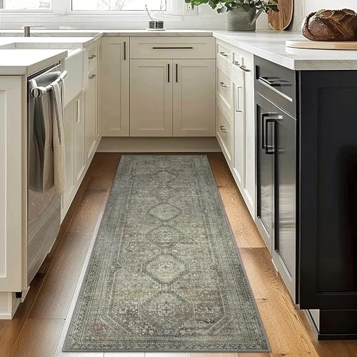  2x8 Non Slip Hallway Runner Rug, Machine Washable, Thin & Low Pile  - Image 4 of 4