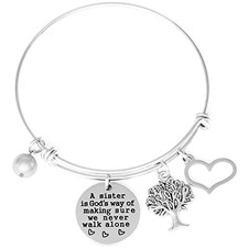 Hutimy Jewelry Gifts for Sister Bracelet My Sitster A is Way of Making Sure We