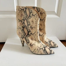 ISABEL MARANT - Diamond Snakeskin Exotic Story Leinee Heeled Ankle Bootie Sz 40