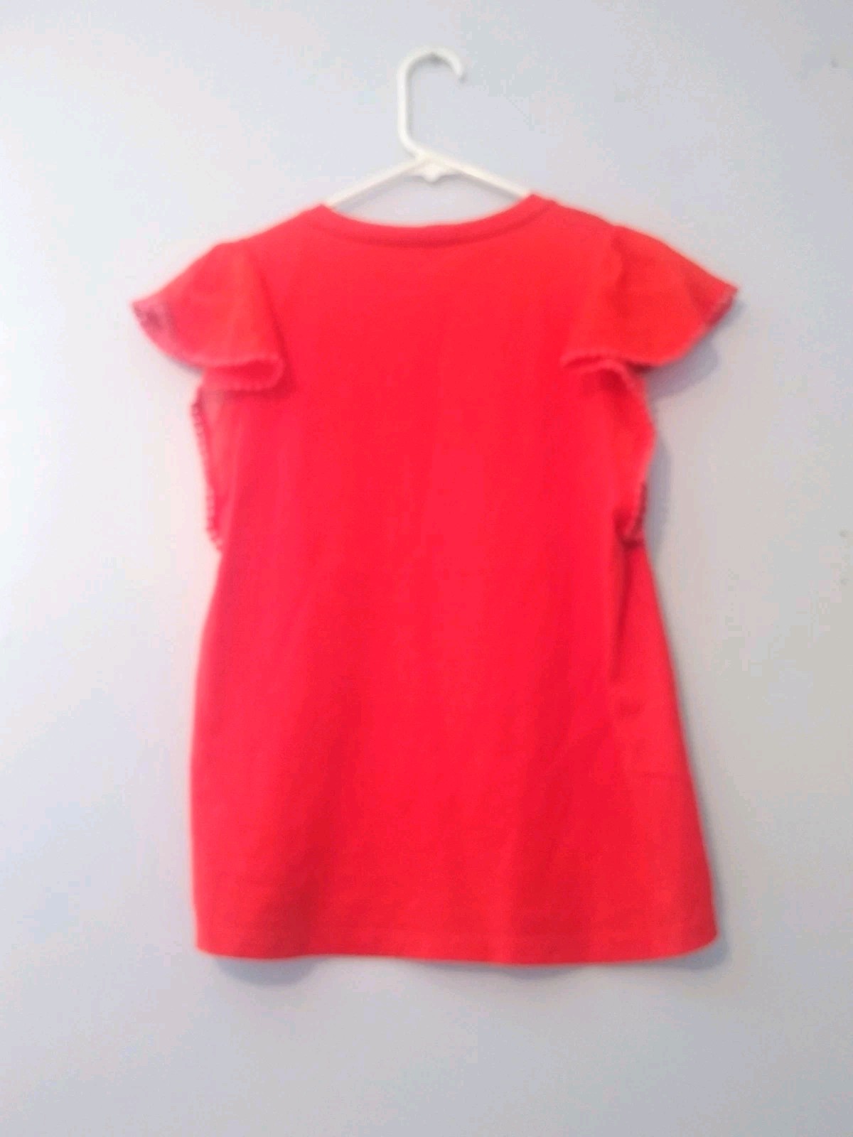 Kate Spade T-Shirt Womens Small Reddish Orange Flutter Sleeve Short Sleeve thumbnail 5