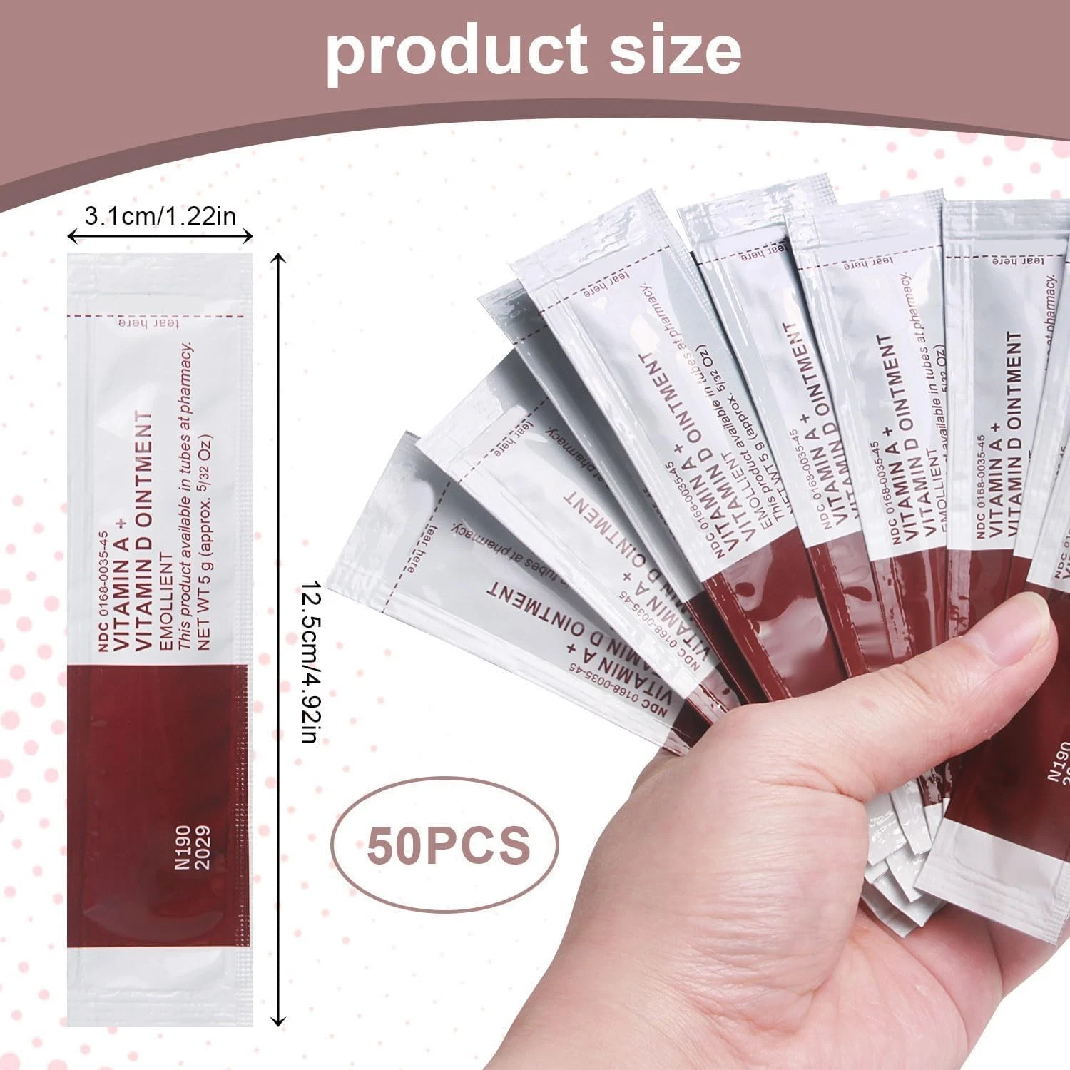 Tattoo Scar Repair Gel 50Pcs -Vitamin AandD Ointment for Tattoo Aftercare,Dry... image 6