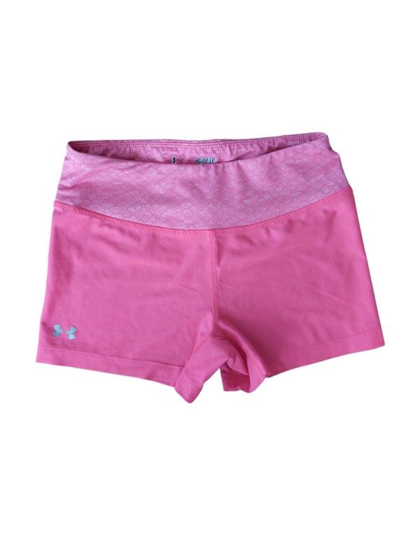 Under Armour Girls Pink Athletic Shorts XS 80% Polyester 20% Elastane Breathable