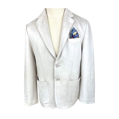 Robert Graham Stone Vegan Suede Two Button Pocket Square Blazer Medium