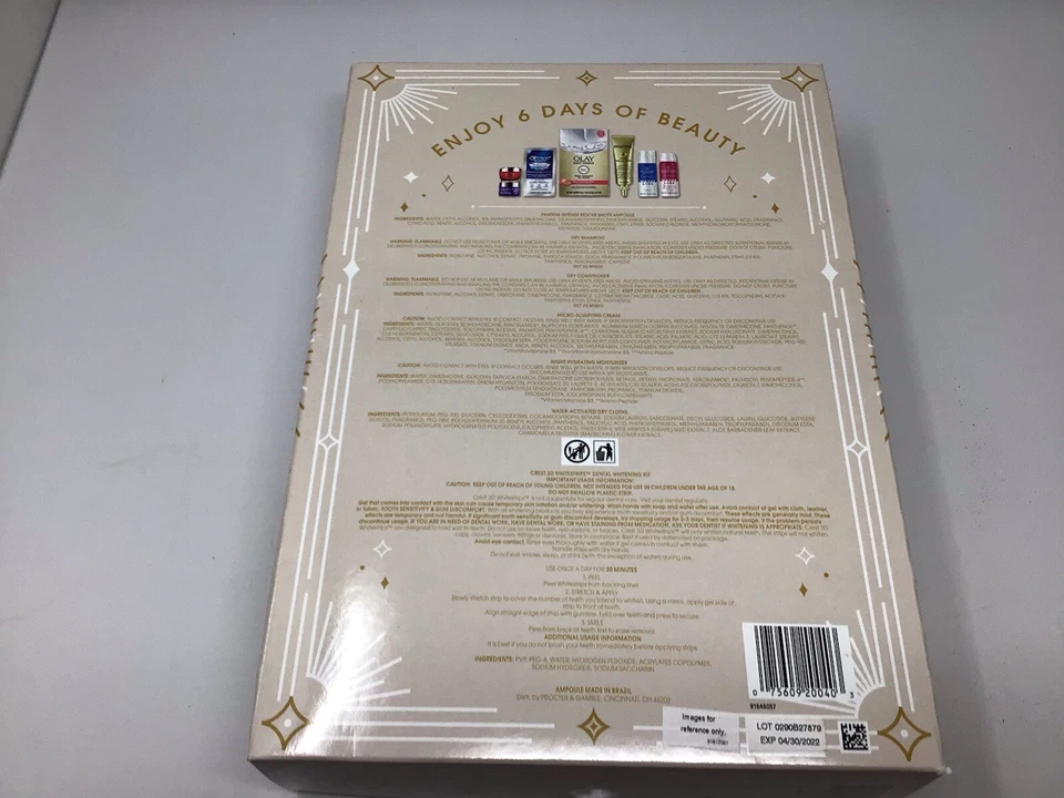 Calendário do advento Olay Six Days of Beauty com pantene, crista e xampu seco.(A4) - Imagem 4 de 4