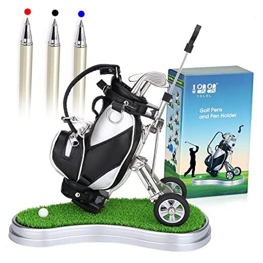 Golf Pen Holder Office Desk Decor Cool Unique Gift - Best Choice for Golf Love