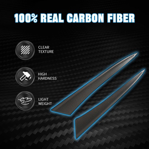Real Carbon Fiber Front Headlight Eyebrow Cover Trim For 11th Gen Type R FL5 - Foto 2 di 7